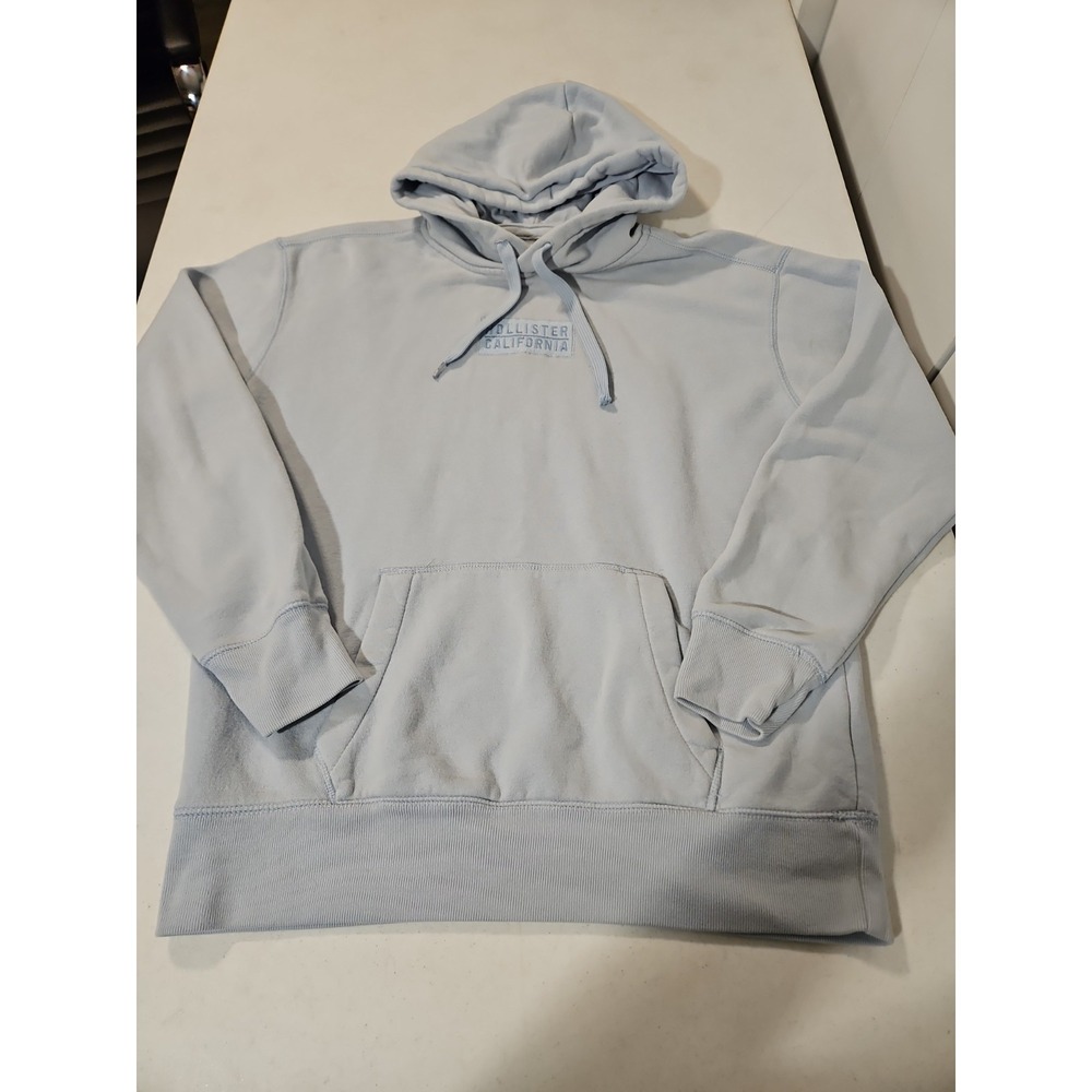 HOLLISTER California Hoodie Light Blue Sweatshirt Medium Pocket Sweater (1660